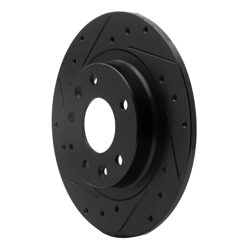 Mazda CX-3 Brake Rotor (1) - Rear Left - R1 Concepts - Drilled & Slotted - Black - `16-`18